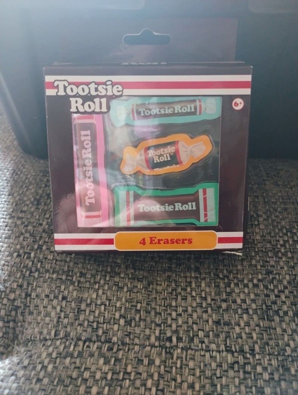New Tootsie Roll 4 Pack Erasers